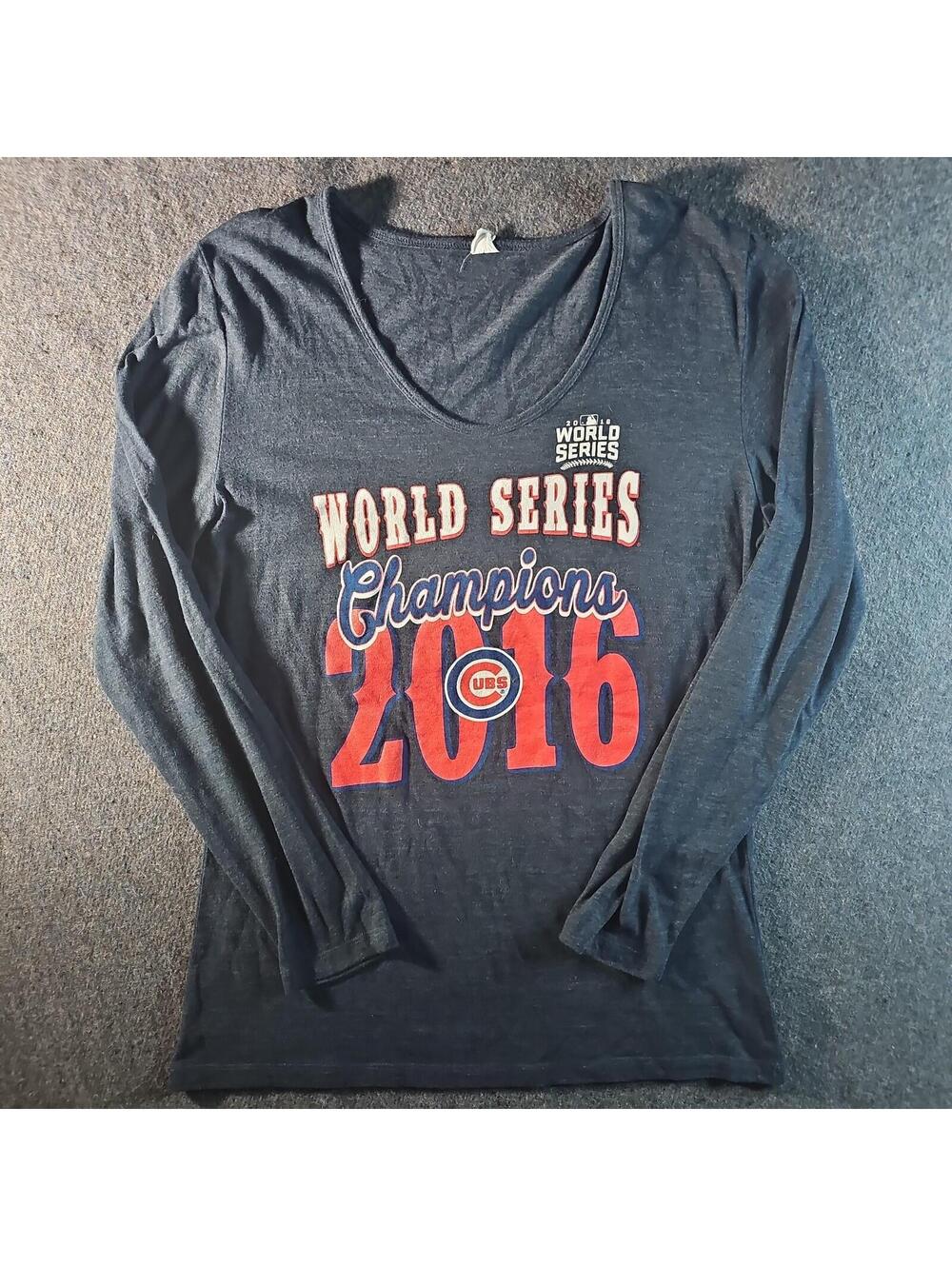 2016 World Series Champions Chicago Cubs LS Shirt XL